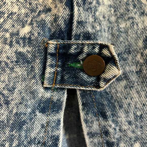 VINTAGE ♦️ BONGO Acid Wash Denim Midi Skirt - Picture 4 of 5